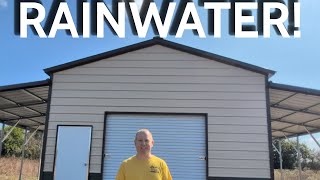 Rainwater collection is getting closer! New metal building installed!