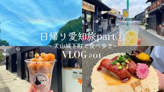 【VLOG】日帰り愛知旅/犬山城下町で食べ歩き🍴/定休日多くて泣く🥹/part②は非公開