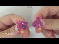 【100均ＵＶレジン】全部100均！ハロウィンカラーのフラワーイヤリング～　halloween color flower earrings uvresin