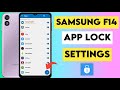 Samsung F14 App lock settings | How to lock apps in Samsung F14 5g mobile