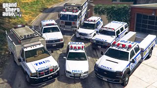 GTA V - Franklin Steal LIBERTY CITY POLICE Department Vehicles in GTA V! | (GTA V roleplay)