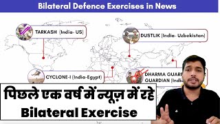 PRELIMS के लिए IMP CURRENT AFFAIRS | पिछले एक वर्ष में न्यूज़ में रहे DEFENCE EXERCISES | UPPSC