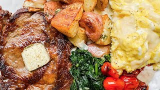 Breakfast Steak and Eggs- BEST Steak and Eggs Recipe | Let's Eat Cuisine