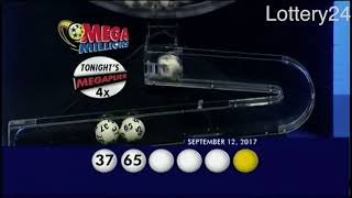 2017 09 12 Mega Millions Numbers and draw results