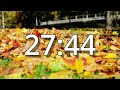 36 minutes autumn fall countdown timer with music and alarm simple beep