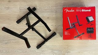 Обзор стойки для гитарного комбоусилителя FENDER Amp Stand, small. Дешёвый Китай с наклейкой ФЕНДЕР.