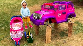 little girl elis ride on wheels
