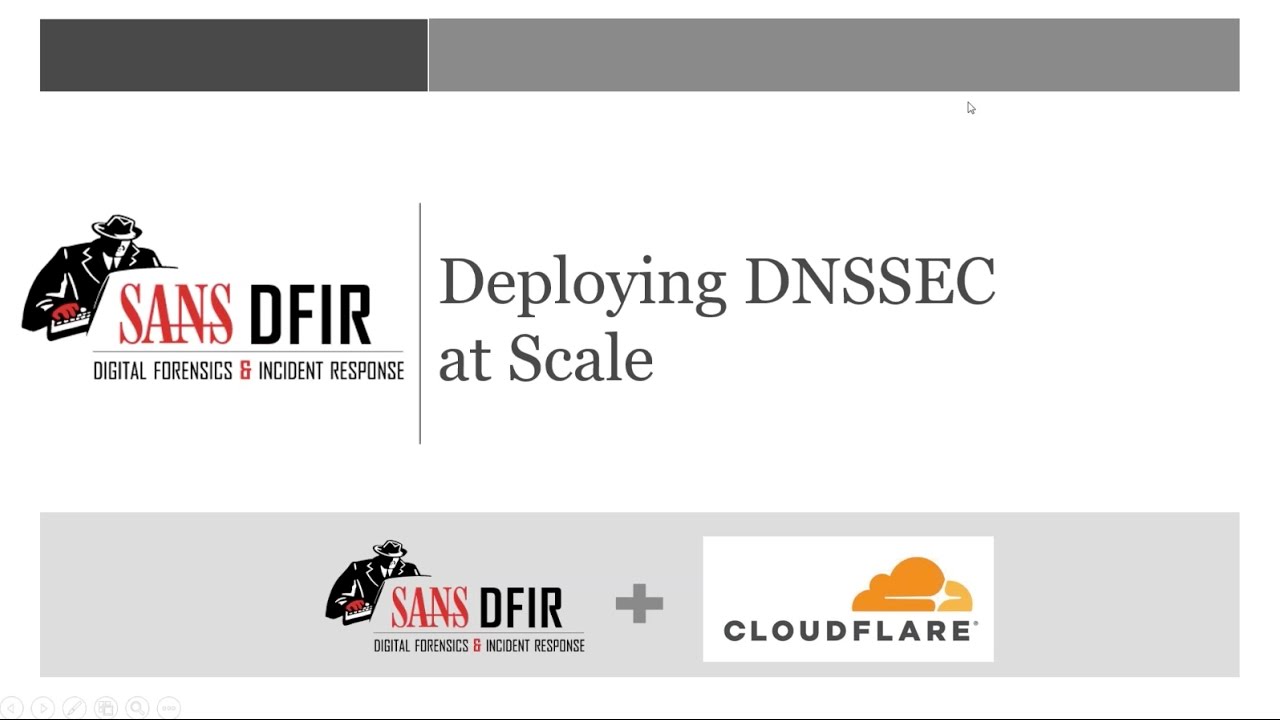 Cloudflare Webinar - Deploying DNSSEC At Scale - YouTube