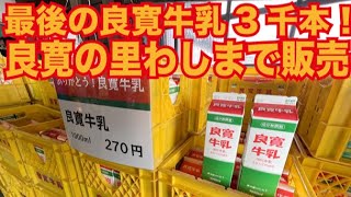 最後の良寛牛乳3000本「道の駅 良寛の里わしま」で販売