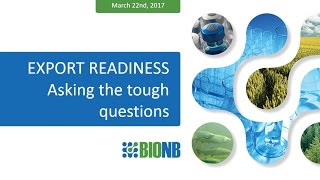 Are You Ready to Export? - a BioNB Webinar