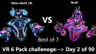 BLASTON VR (WUDI) vs TOP 10 player. (6PACK CHALLENGE, Day 2 of 90)