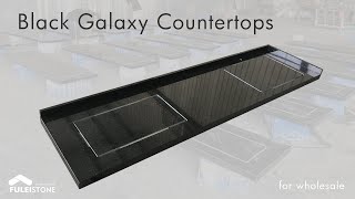 Galaxy Black Granite Countertops Processing and Packing for Stone Wholesaler