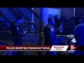 Police tape line crime scene in Mattapan