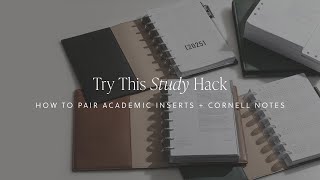 The Key To Academic Success! | 2025 Dated Academic Inserts and Cornell Style Notes | Cloth & Paper