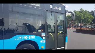 Here is the EMT bus 5701 on the number 24 in Atocha Thursday 6 July 2023