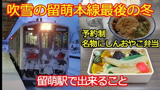 【激冬吹雪の留萌本線】雪見乗車と留萌駅名物にしんおやこ弁当が買いたくて...