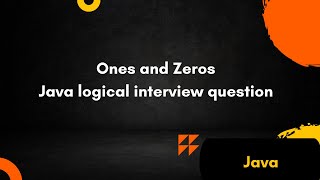 Java logical interview question | Ones and Zeros codewars java solution