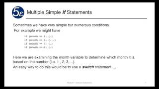 Introduction to Java - Module 4 Selection Statements