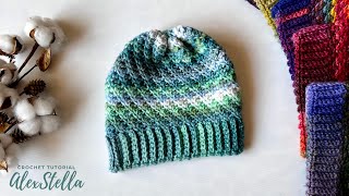 CROCHET EASY HAT - CAPPELLO FACILE - KAIROS - #alexstellacrea #crochethat #uncinetto #crochet #fun