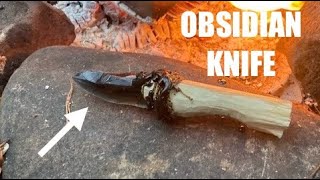 Making an Obsidian Knife in the Woods