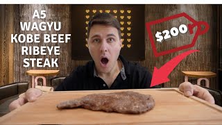 Eating the most expensive steak in the world! A5 Wagyu Japanese Kobe Beef Ribeye