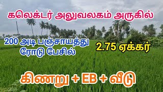 ID - 608 கலெக்டர் அலுவலகம் அருகில் 200 அடி பஞ்சாயத்து ரோடு பேசில் விவசாய நிலம் Farmland for sale