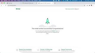 Django installation and setup in macOS part 2