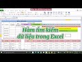 BÀI 3: HÀM TÌM KIẾM DỮ LIỆU TRONG EXCEL (VLOOKUP, HLOOKUP, MATCH VÀ INDEX)