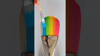 Painting a Rainbow Paintbrush #paint #painting #art #artwork #rainbow #draw #dra
