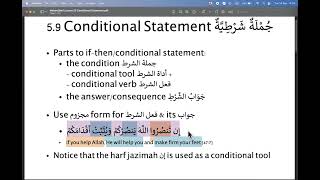 Nahwu (Foundation) Lesson 23: Conditional Statement