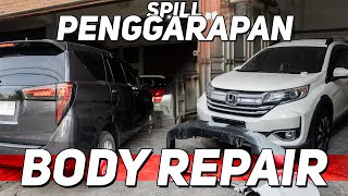 SPILL OF BODY REPAIR WORK ON INNOVA REBORN AND HONDA BR-V