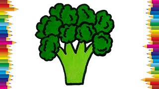 How to draw broccoli || Broccoli drawing || Easy step by step || Vegetable drawing ||