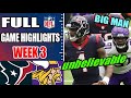 Houston Texans vs Minnesota Vikings Full Game Highlights Week 3 | NFL Highlights 2024