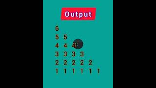76🖥🖲Pattern printing program🖥 C Language Tutorial👨🏫📂📓#shorts #cprogramming #coding