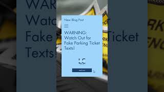 🚨 Beware of Fake Parking Ticket Texts! 🚨