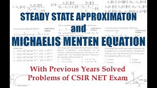 Michaelis Menten Equation and Steady State Approximation