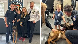 Family meets new K-9 officer named after fallen NYPD detective