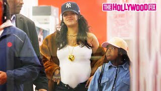 Rihanna Goes Shopping At Target With Her Niece Majesty \u0026 Has Her Baby Bump Bursting Out Of Her Jeans