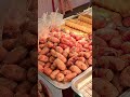 asian street food super tasty fried thai sausages in bangkok thailand