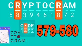 CRYPTOGRAM Word Logic Puzzles level 579 580