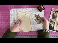 weekend crafting with the vintage paper girl. file folder winter ephemera pocket. craftwithme