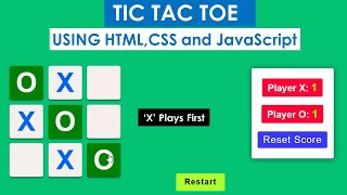 Build Tic Tac Toe game using HTML, CSS and JavaScript | JS Tutorial