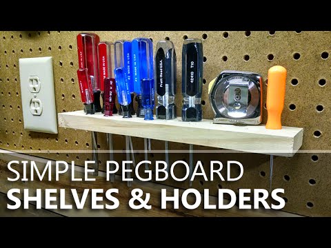 Simple Pegboard Shelves Simple Pegboard Shelves