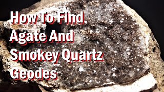 Crystals digging quartz smokeyquartz geode in Germany