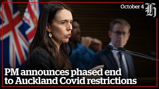 PM Jacinda Ardern announces phased end to Auckland Covid-19 restrictions