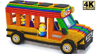 DIY - How To Make Amazing Bus For Minions From Magnetic Balls (ASMR Satisfying) | Amazing Magnet 4K