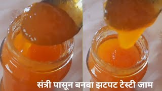 संत्री पासून बनवा झटपट टेस्टी जाम ! Orange jam recipe! Fruit Jam Recipe ! fruit Jam kasa banvaycha!