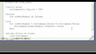 Video 13: VB 6 Programming, Control Arrays, Part 2