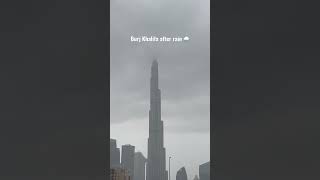 Burj Khalifa after rain 🌧️ in downtown Dubai!