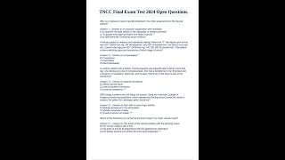 TNCC Final Exam Test 2024 Comprehensive Questions And Answers 100%Accuracy Graded A+ pdf